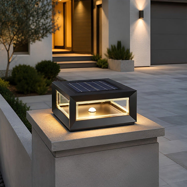 Rectangular Modern Stainless Steel Waterproof LED Outdoor Post Lights - Flyachilles