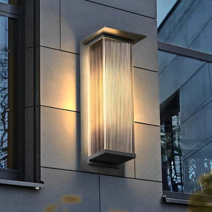 Rectangular Waterproof LED Modern Outdoor Solar Wall Sconces Lighting - Flyachilles
