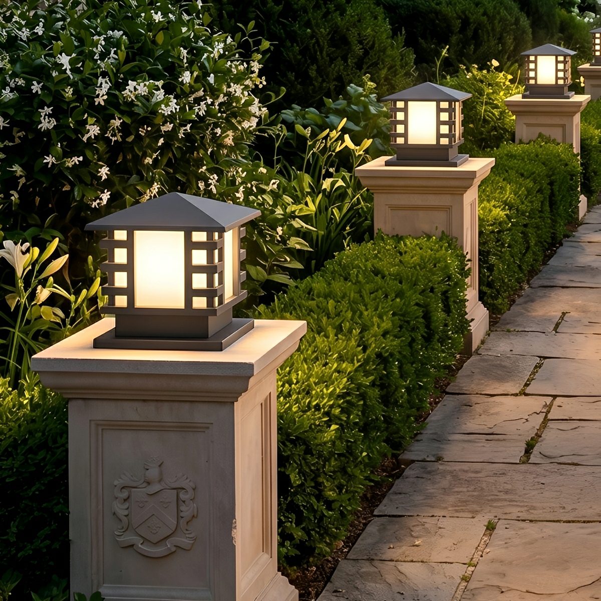 Retro Column LED Antique Garden Waterproof Courtyard Stigma Lamp - Flyachilles