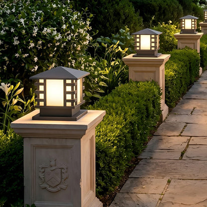 Retro Column LED Antique Garden Waterproof Courtyard Stigma Lamp - Flyachilles