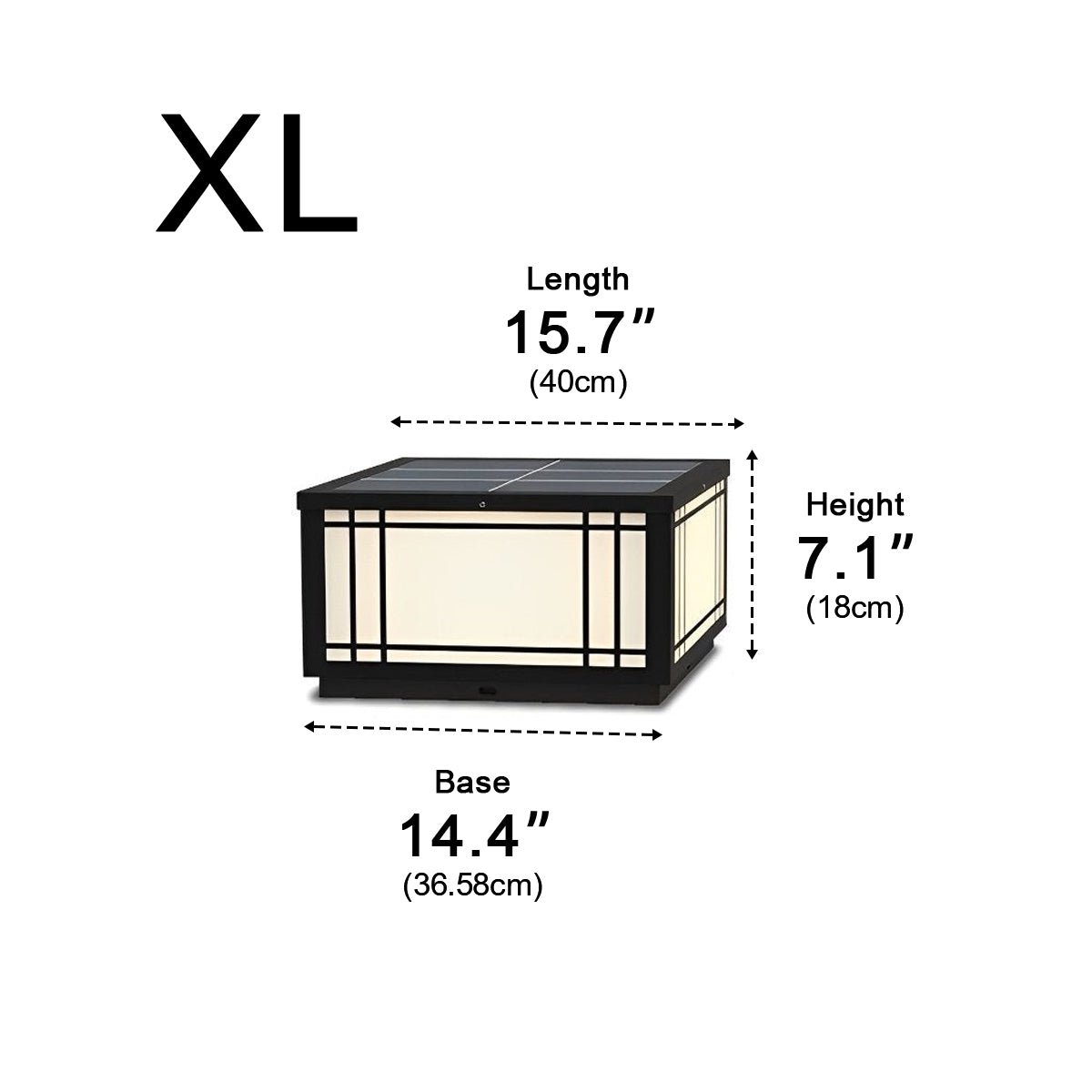 Retro Grilles Waterproof LED 3 - Step Dimming Solar Fence Post Lights with Remote - Flyachilles