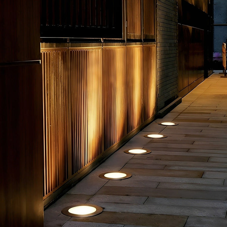 Round Outdoor LED In - Ground Lights Landscape Lights Wall Washer Lights - Flyachilles