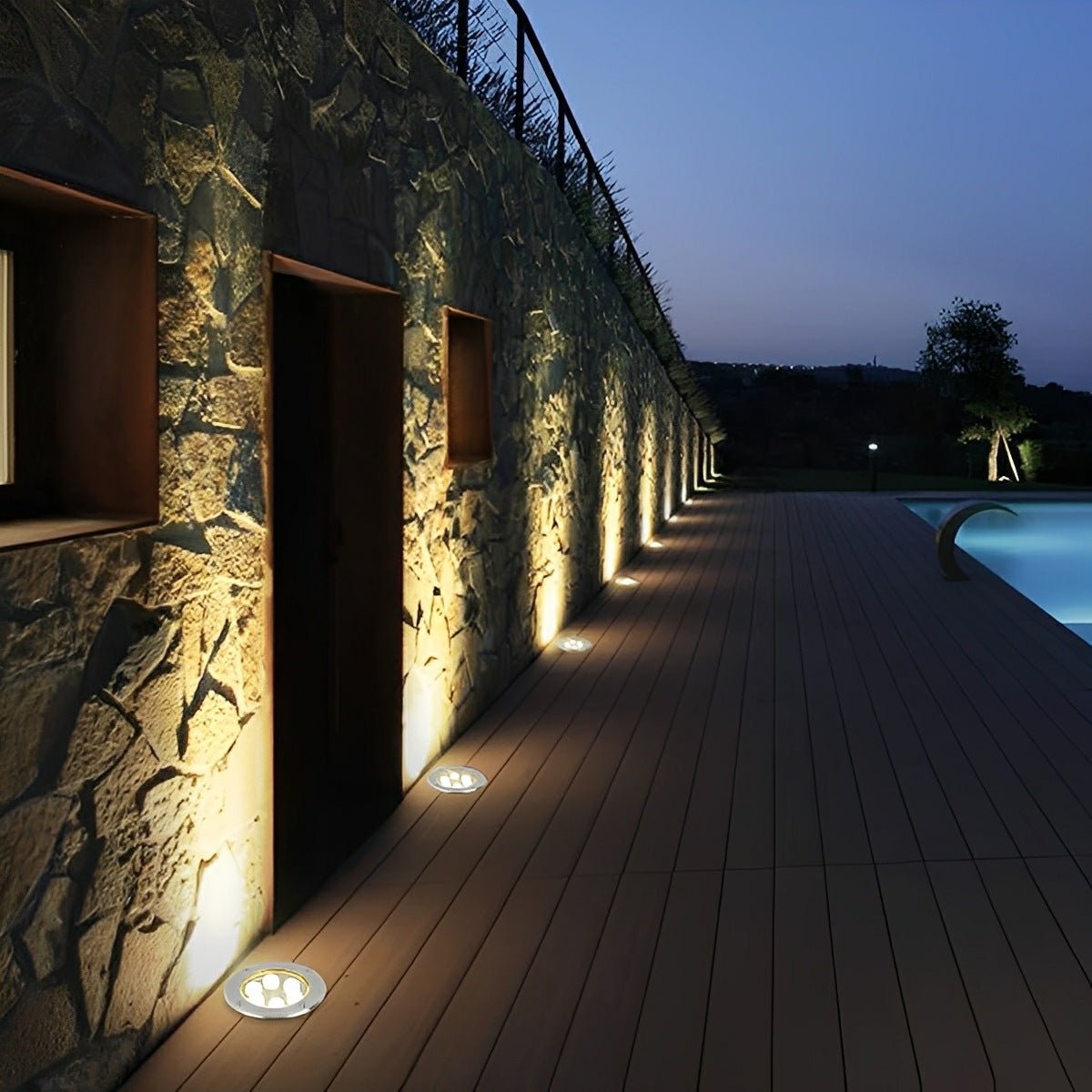 Round Outdoor LED In - Ground Lights Landscape Lights Wall Washer Lights - Flyachilles