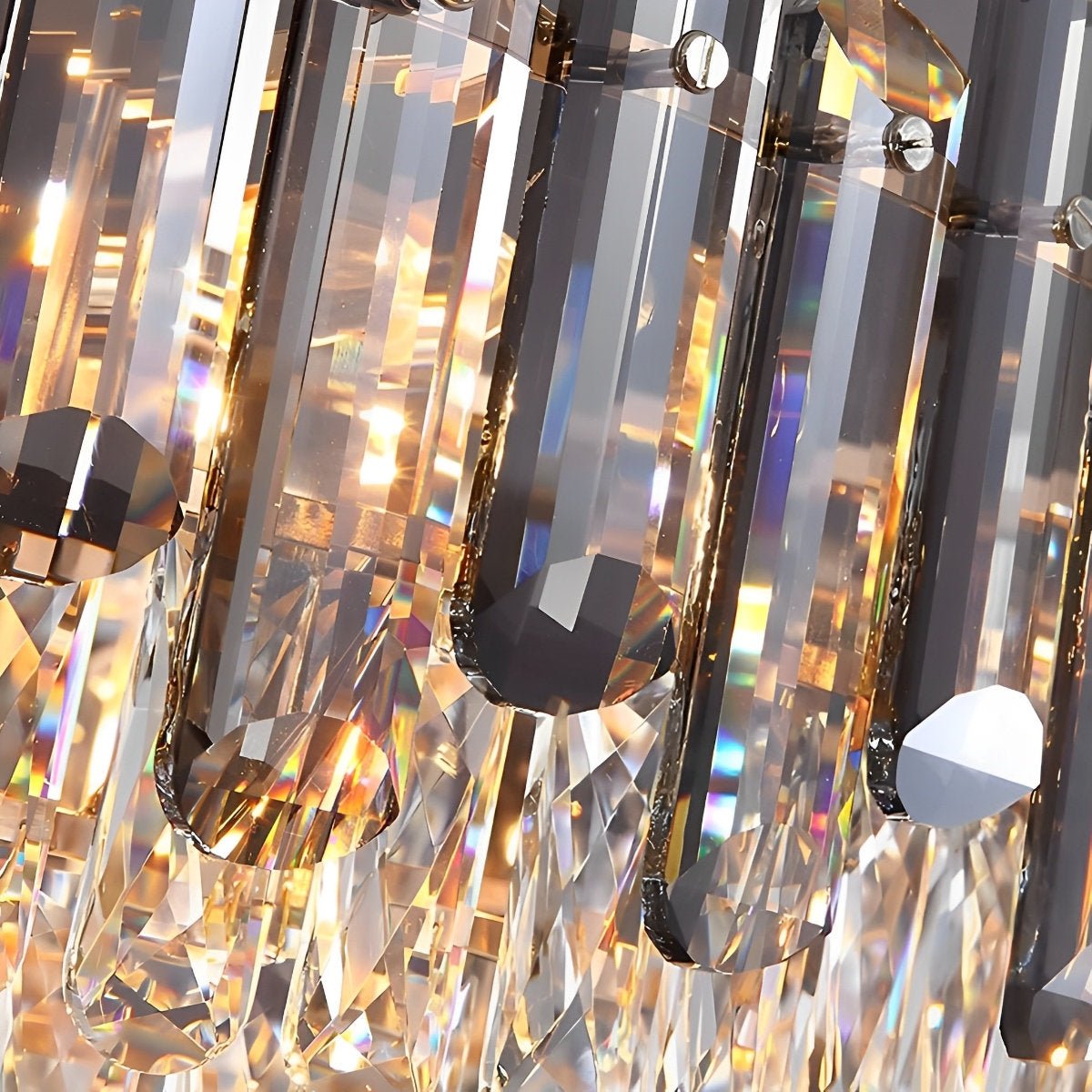 Round Oval Multi - layer Crystal Electroplating Metal Modern Chandelier - Flyachilles