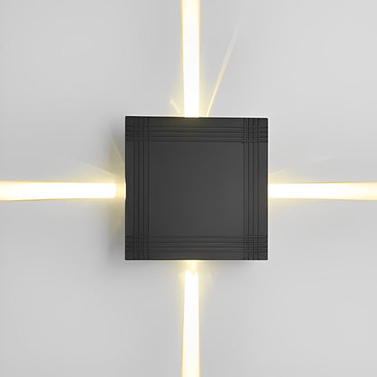 Round Square LED Cross Star Lights Waterproof Modern Wall Lamp Sconce - Flyachilles