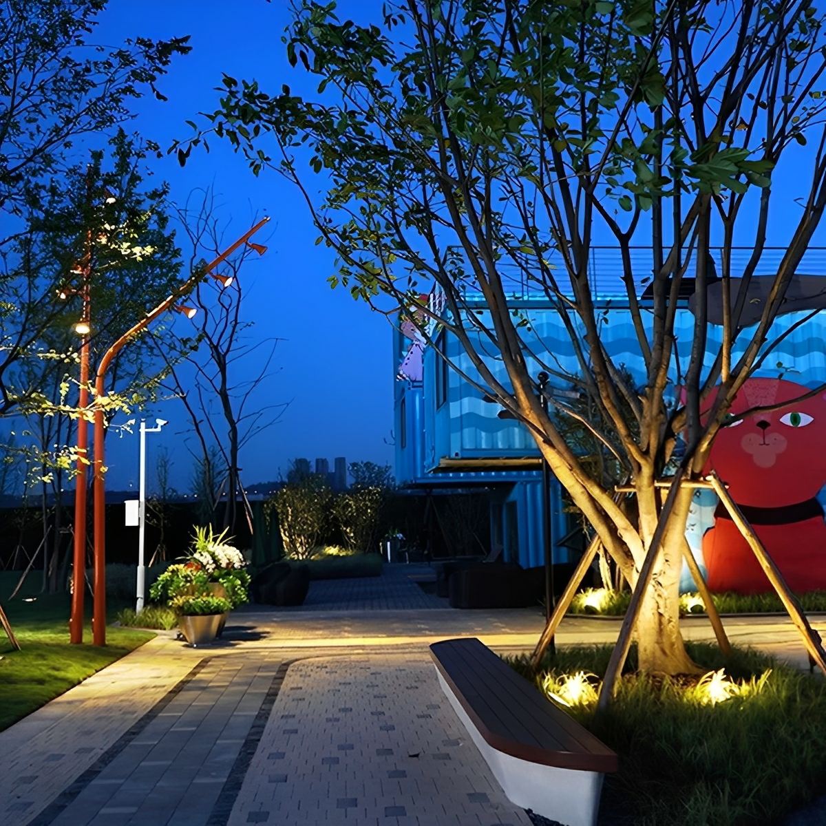 Round Waterproof Outdoor LED Spot Lights Building Exterior Light - Flyachilles