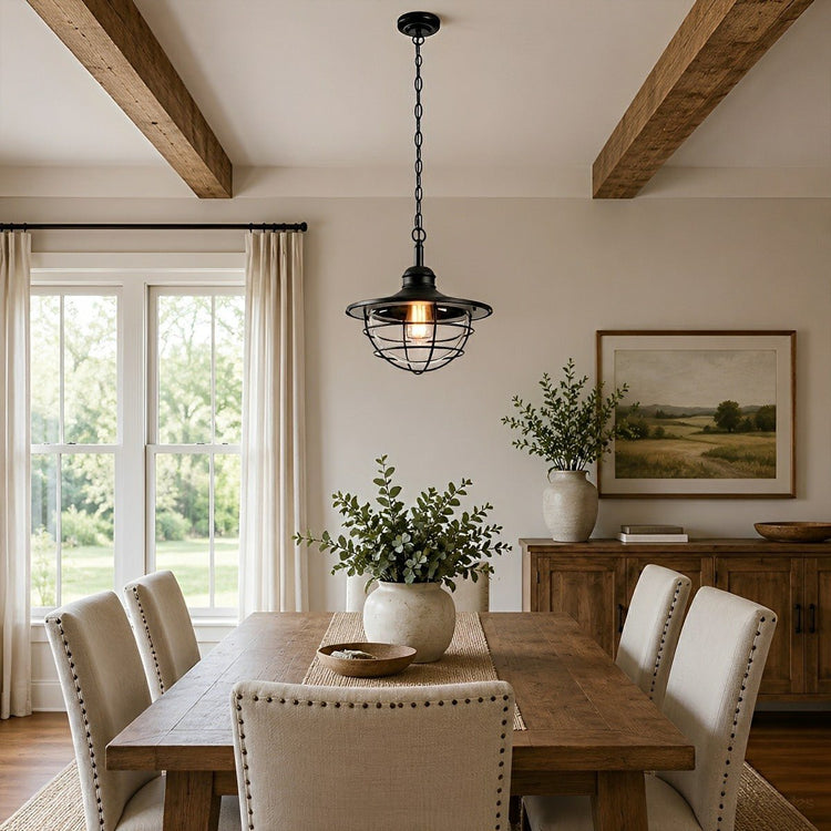 Rustic Modern Super Bright Black Outdoor Pendant Lights Lantern - Flyachilles