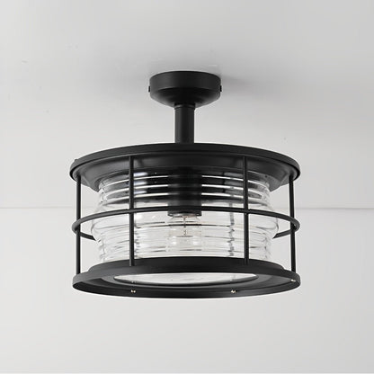 Rustic Modern Super Bright Black Round Outdoor Ceiling Lights - Flyachilles
