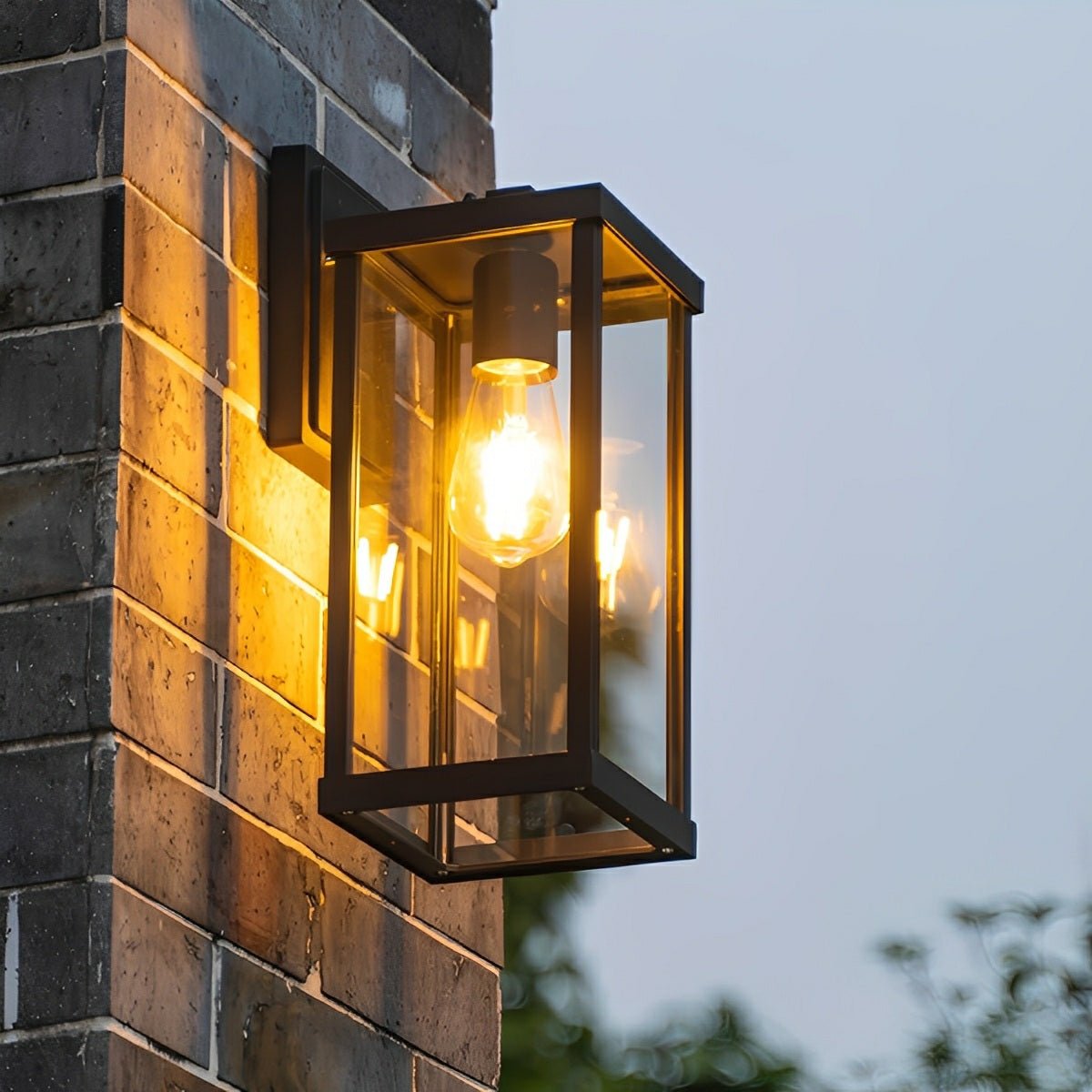 Rustic Rectangular Waterproof Outdoor LED Porch Wall Lights - Flyachilles