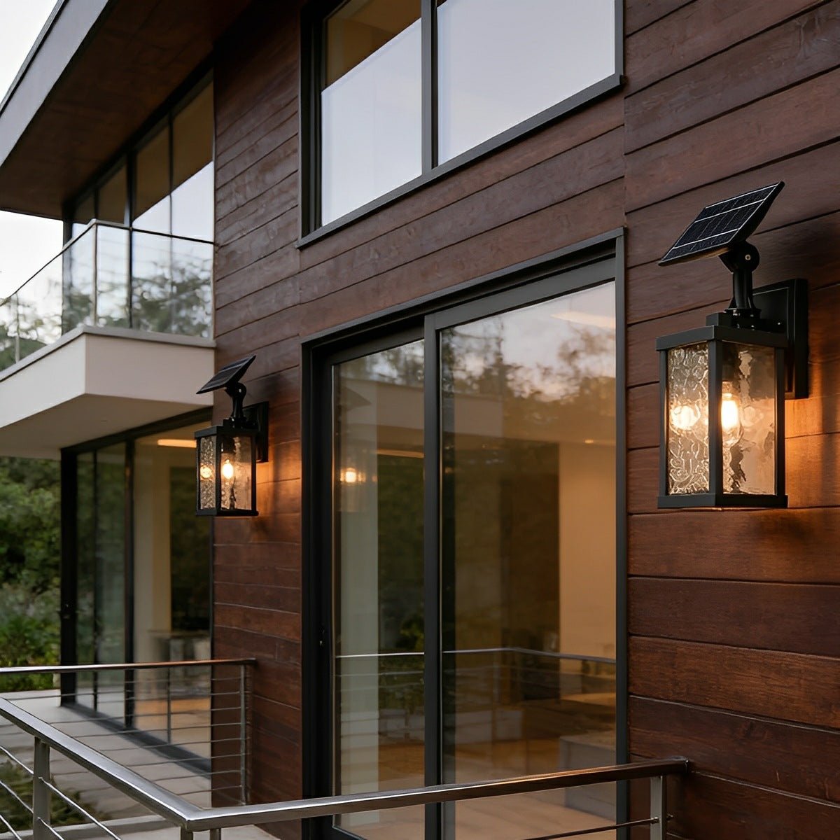 Rustic Rectangular Waterproof Outdoor LED Porch Wall Lights - Flyachilles