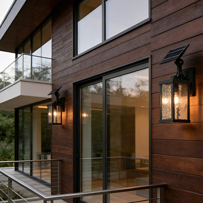 Rustic Rectangular Waterproof Outdoor LED Porch Wall Lights - Flyachilles