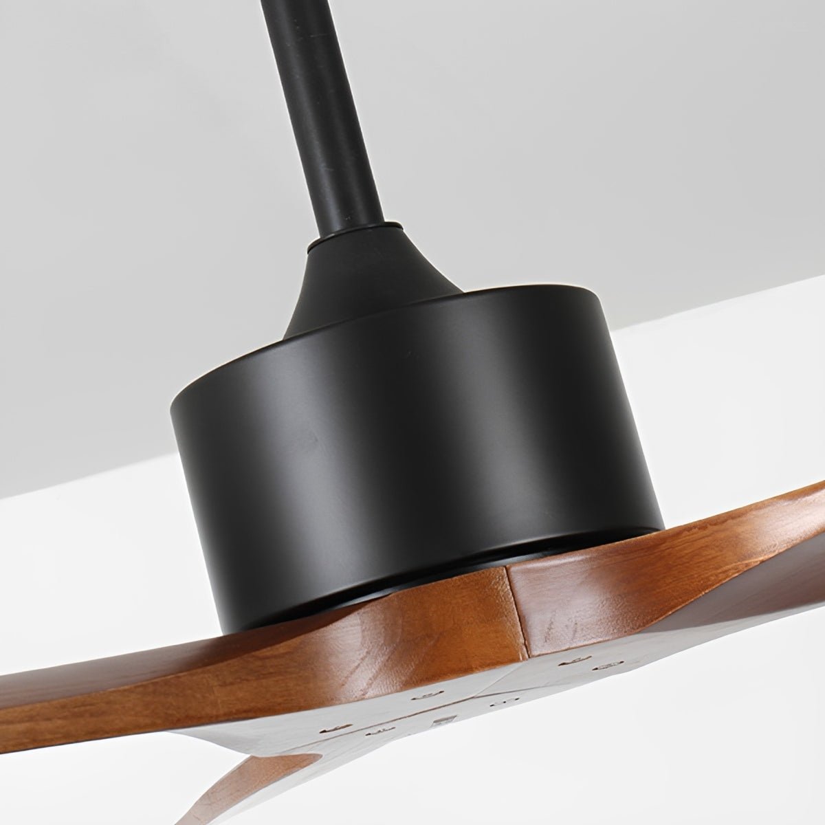 Sculptural Waterproof Modern Wood Reverse Outdoor Ceiling Fan - Flyachilles