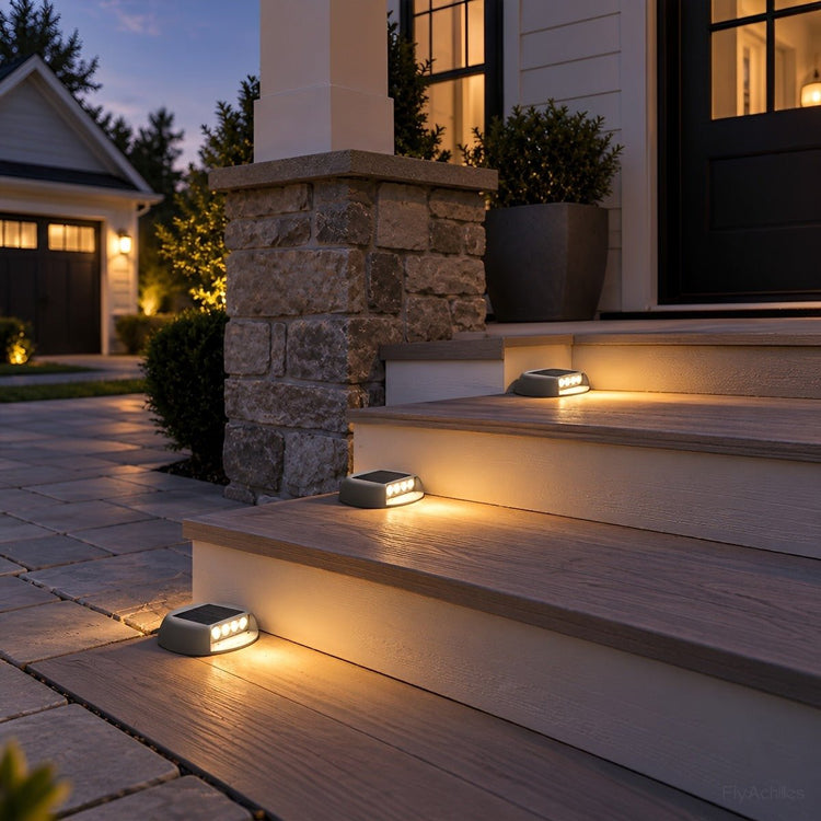 Solar Deck Stair Lights LED Outdoor Step Lights - Flyachilles