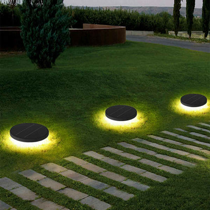 Solar Led Circular Shape Luminous Waterproof Embedded Ground Lights - Flyachilles