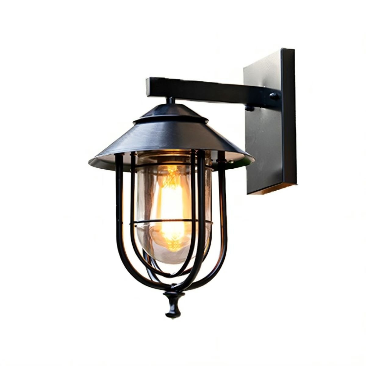 Solar Rustic Birdcage Waterproof Outdoor LED Porch Wall Light - Flyachilles