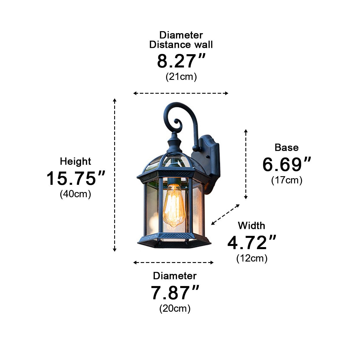 Solar Rustic Gazebo Waterproof Outdoor LED Porch Wall Lights - Flyachilles