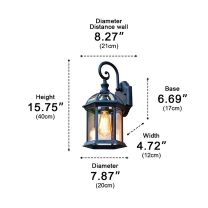 Solar Rustic Gazebo Waterproof Outdoor LED Porch Wall Lights - Flyachilles