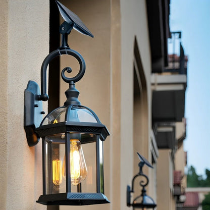 Solar Rustic Gazebo Waterproof Outdoor LED Porch Wall Lights - Flyachilles