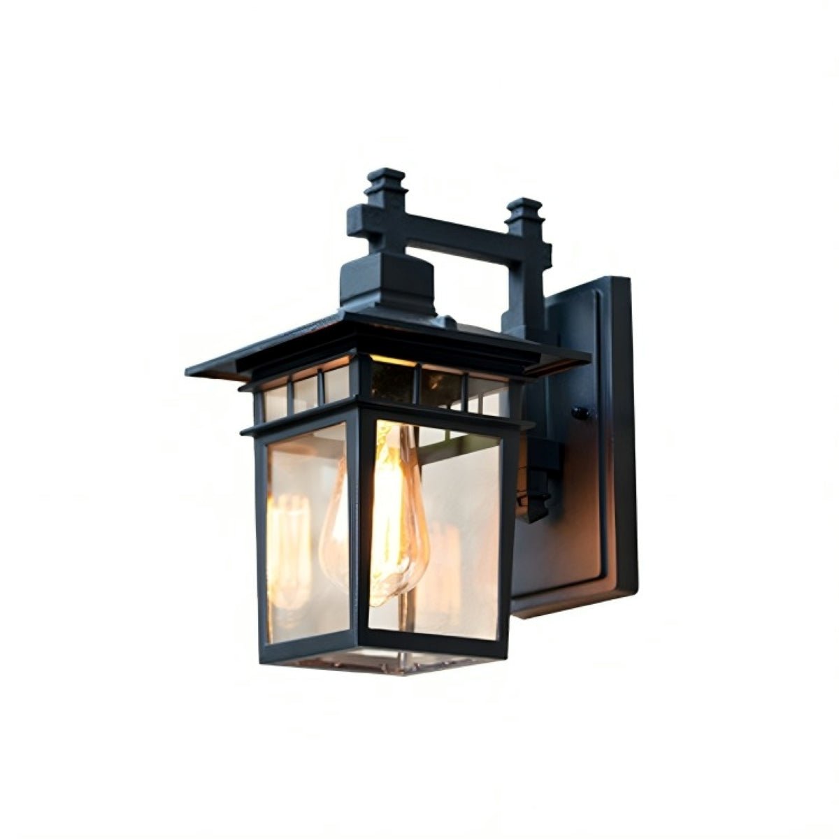 Solar Rustic Square Waterproof Outdoor LED Porch Wall Light - Flyachilles