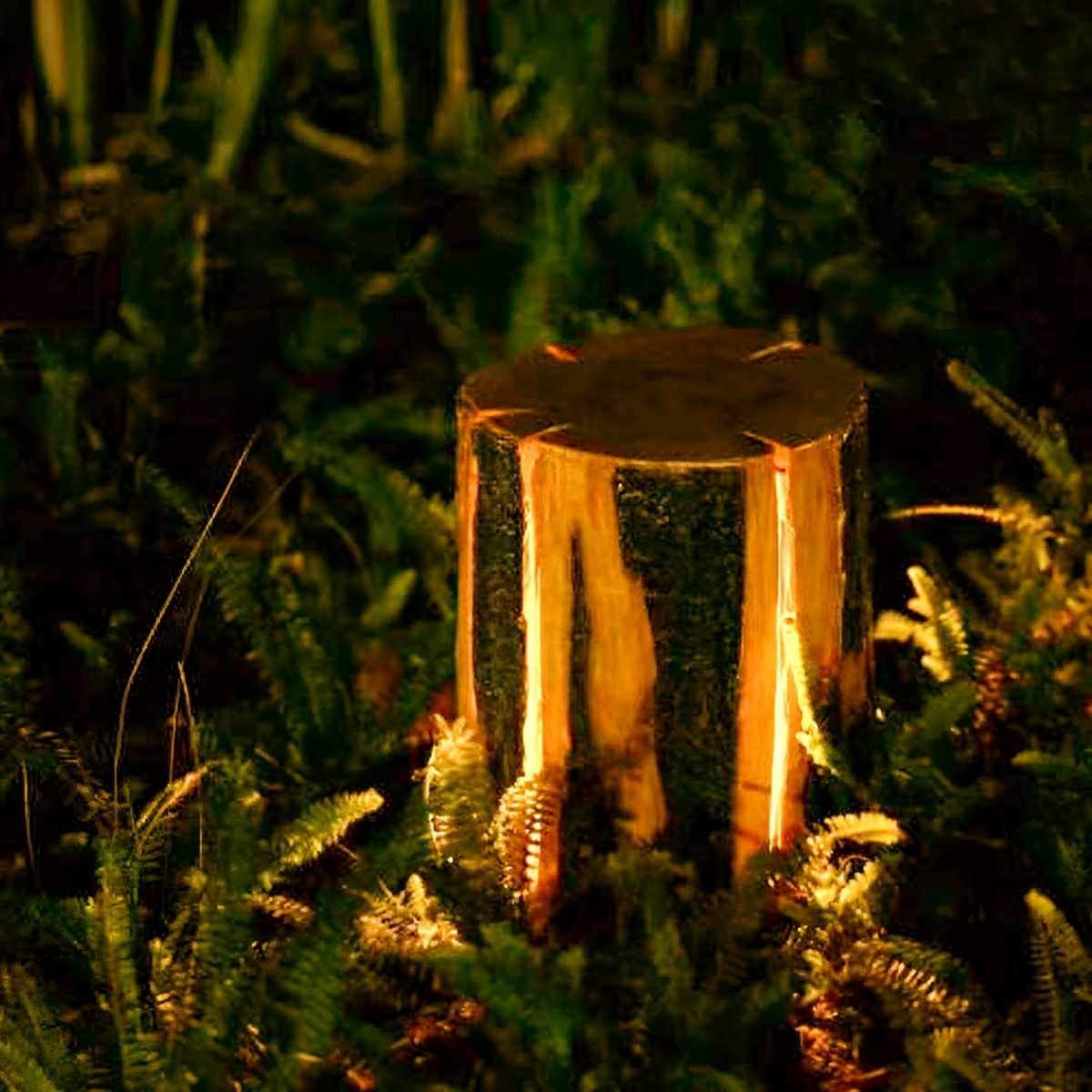 Solar Waterproof Artificial Tree Stump LED Outdoor Landscape Lawn Lighting - Flyachilles