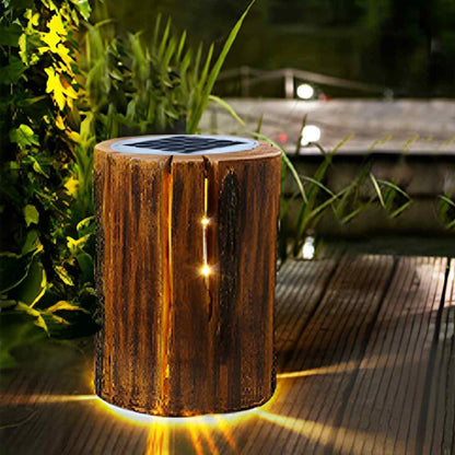 Solar Waterproof Artificial Tree Stump LED Outdoor Landscape Lawn Lighting - Flyachilles