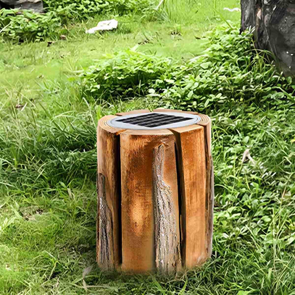 Solar Waterproof Artificial Tree Stump LED Outdoor Landscape Lawn Lighting - Flyachilles