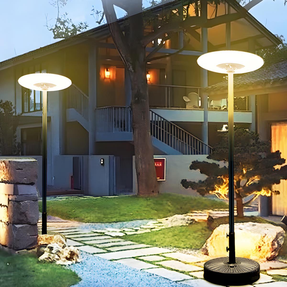Solar Waterproof Dish Moving &amp; Lifting Outdoor LED Floor Lamps - Flyachilles
