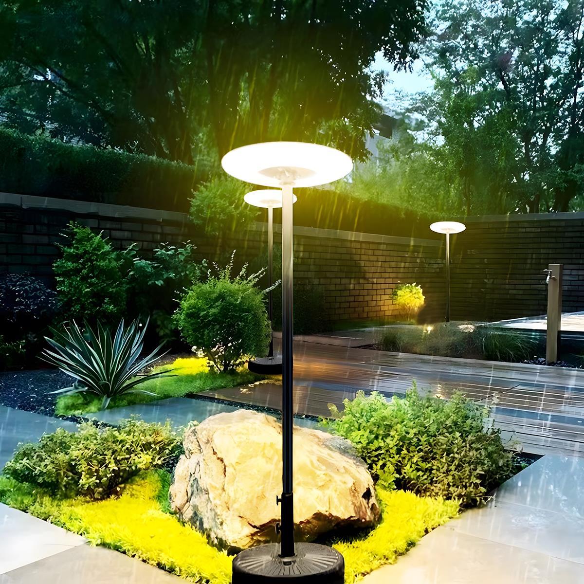 Solar Waterproof Dish Moving &amp; Lifting Outdoor LED Floor Lamps - Flyachilles