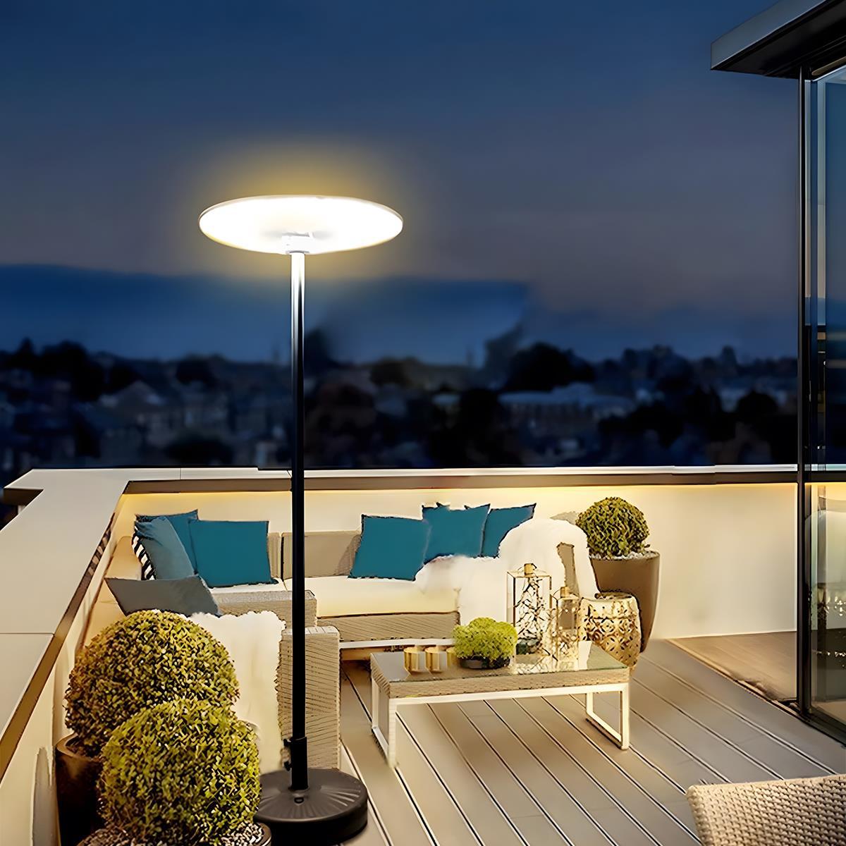 Solar Waterproof Dish Moving &amp; Lifting Outdoor LED Floor Lamps - Flyachilles