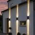 Solar Waterproof Modern Black Up&Down LED Outdoor Wall Washer Spot Lights - Flyachilles