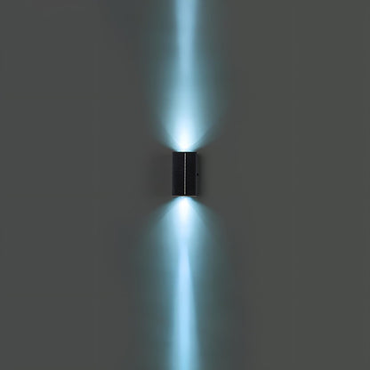 Solar Waterproof Modern Black Up&amp;Down LED Outdoor Wall Washer Spot Lights - Flyachilles