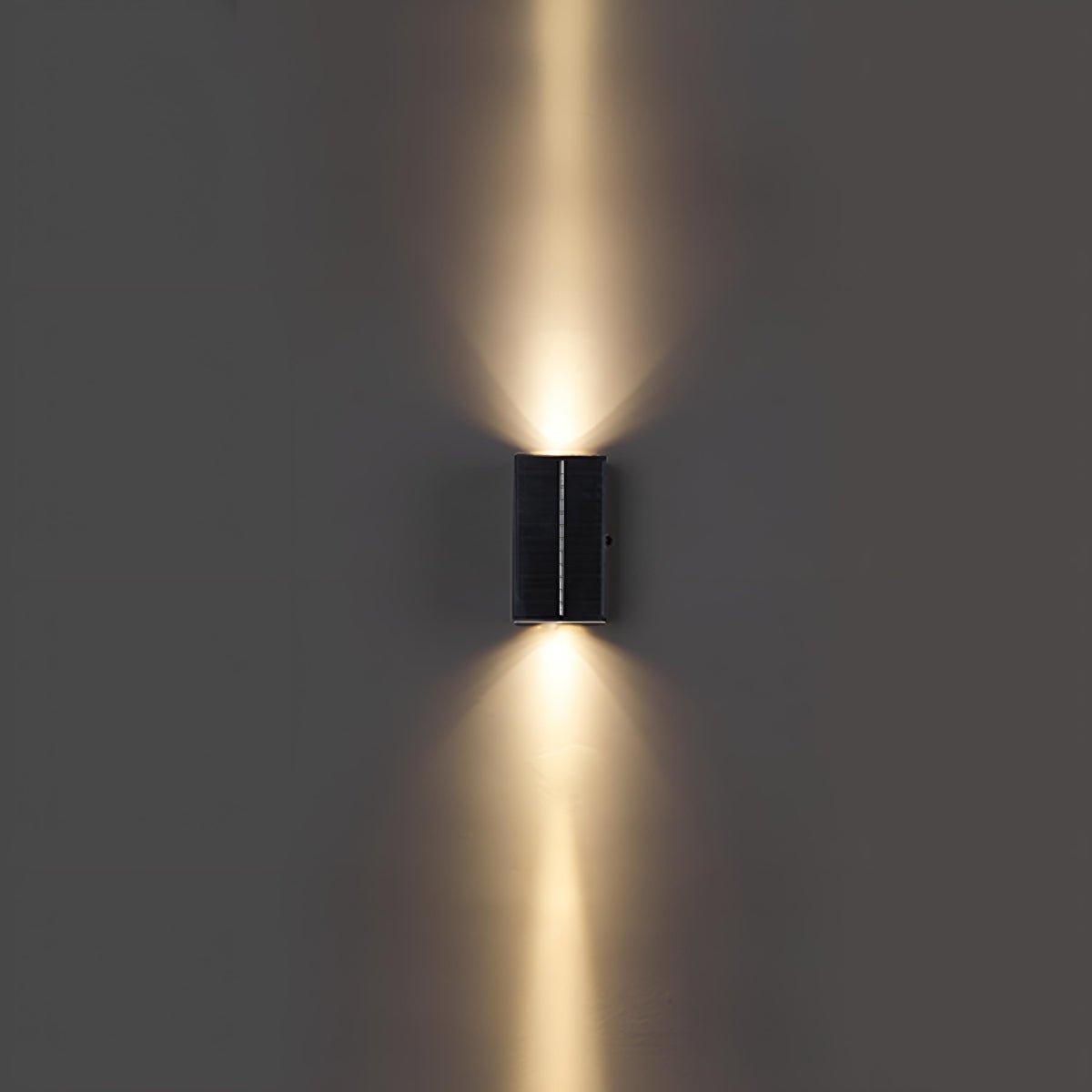 Solar Waterproof Modern Black Up&amp;Down LED Outdoor Wall Washer Spot Lights - Flyachilles