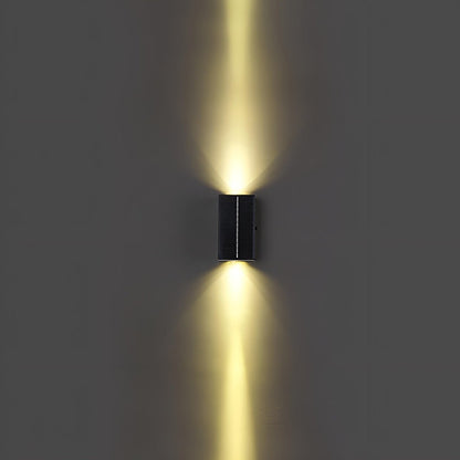 Solar Waterproof Modern Black Up&amp;Down LED Outdoor Wall Washer Spot Lights - Flyachilles