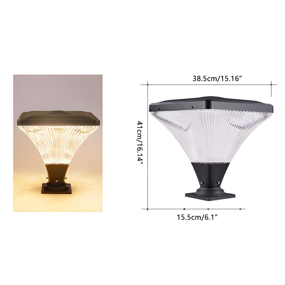 Solar Waterproof Modern Conical LED Outdoor Post Lights - Flyachilles