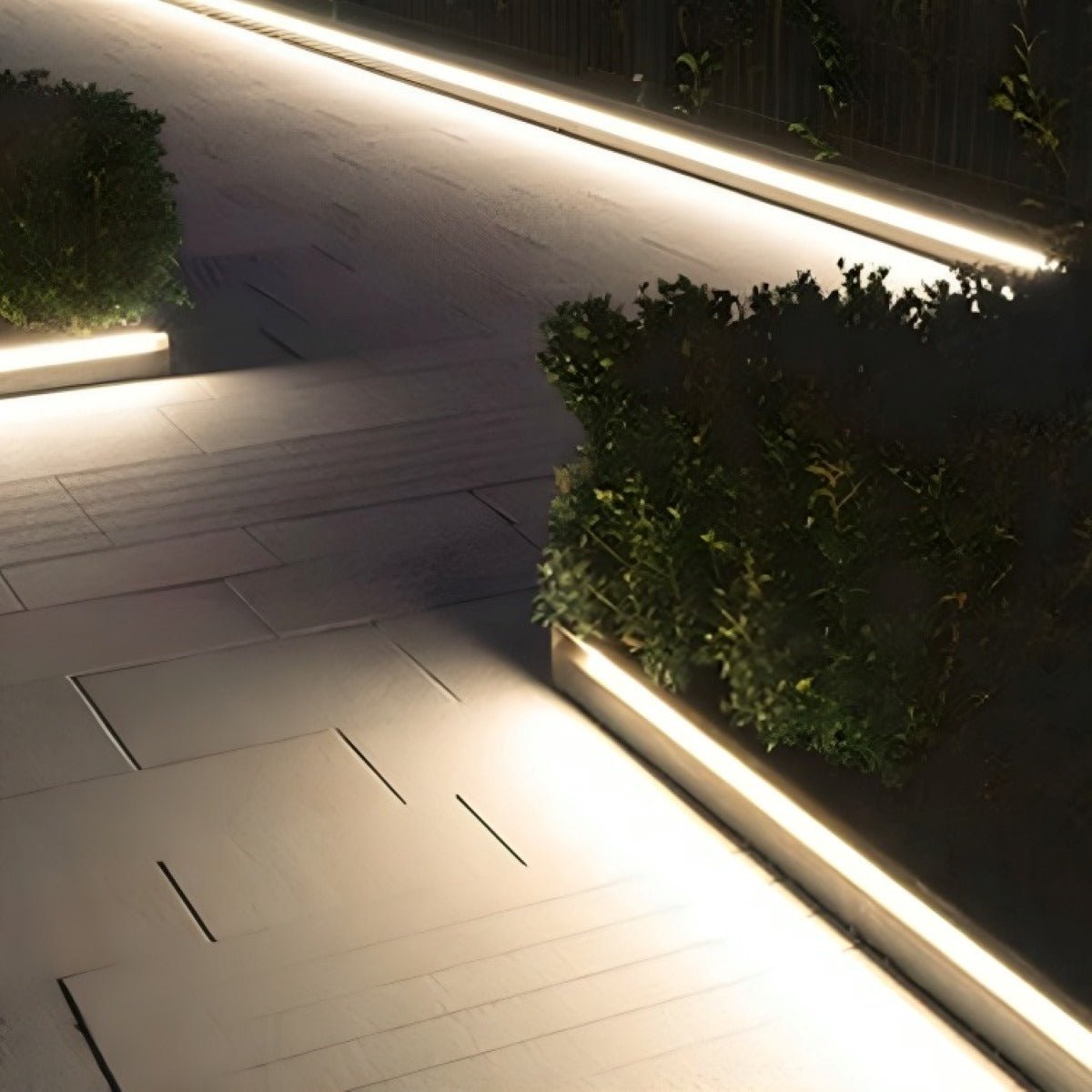 Solar Waterproof Outdoor Recessed LED Linear Light DIY 33ft - Flyachilles