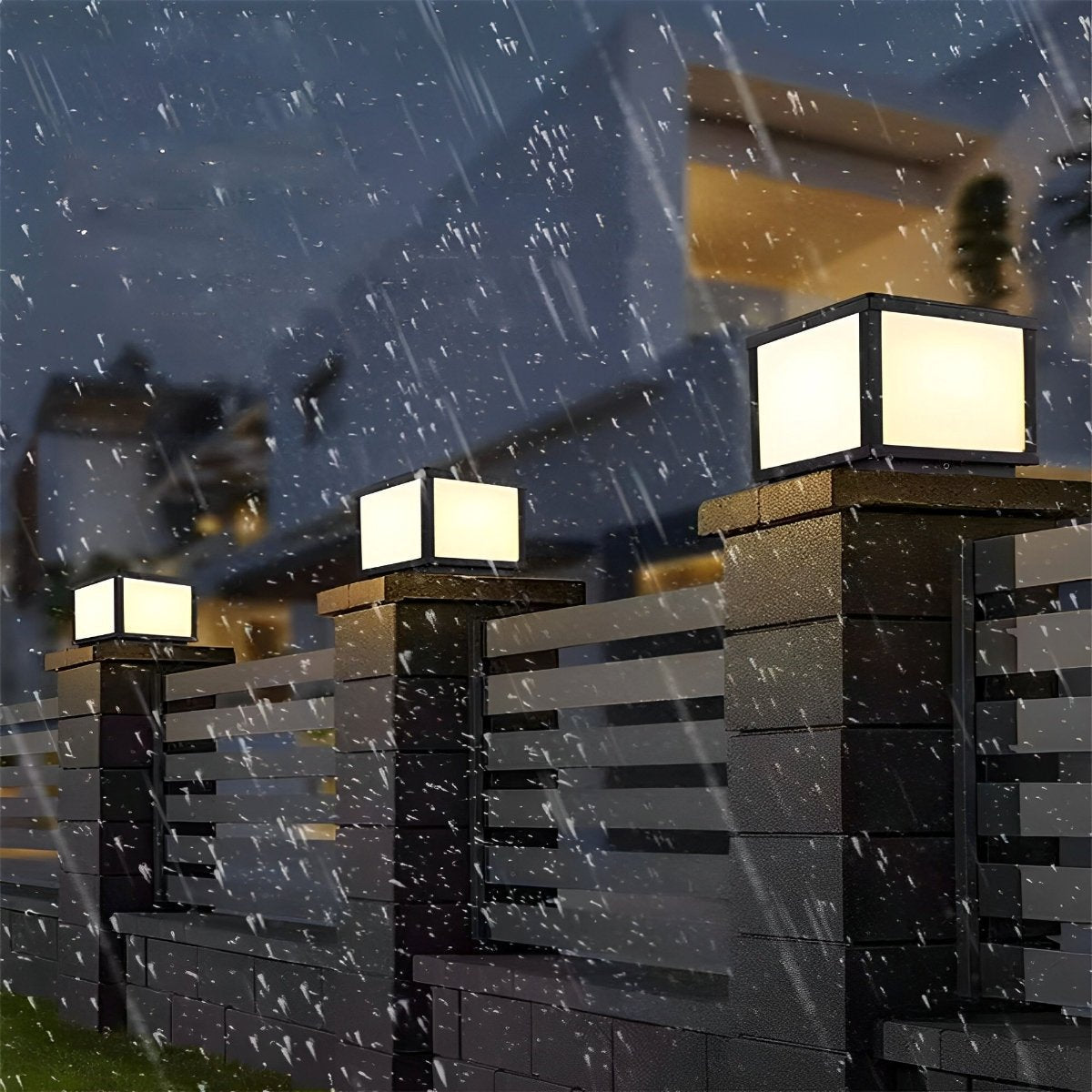 Solar Waterproof Post Cap Aluminum Column Pedestal Light - Flyachilles