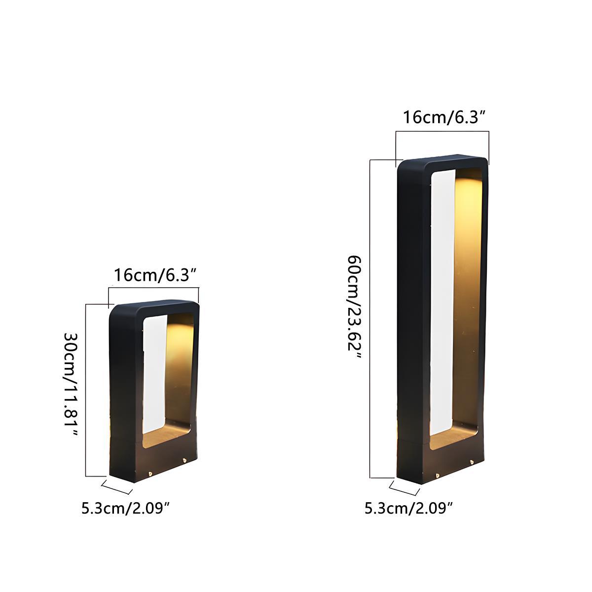 Solar Waterproof Rectangular Frame LED Outdoor Landscape Lighting - Flyachilles