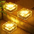 Square Creative Ice Brick LED Waterproof Smart Solar Outdoor Lights - Flyachilles