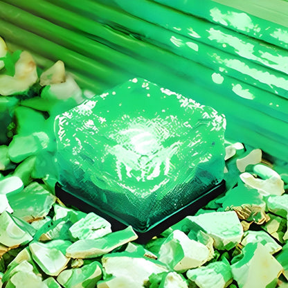 Square Creative Ice Brick LED Waterproof Smart Solar Outdoor Lights - Flyachilles