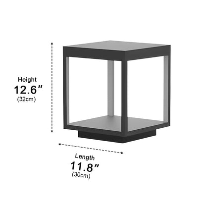 Square Hollow Frame Waterproof LED Courtyard Solar Post Cap Light - Flyachilles