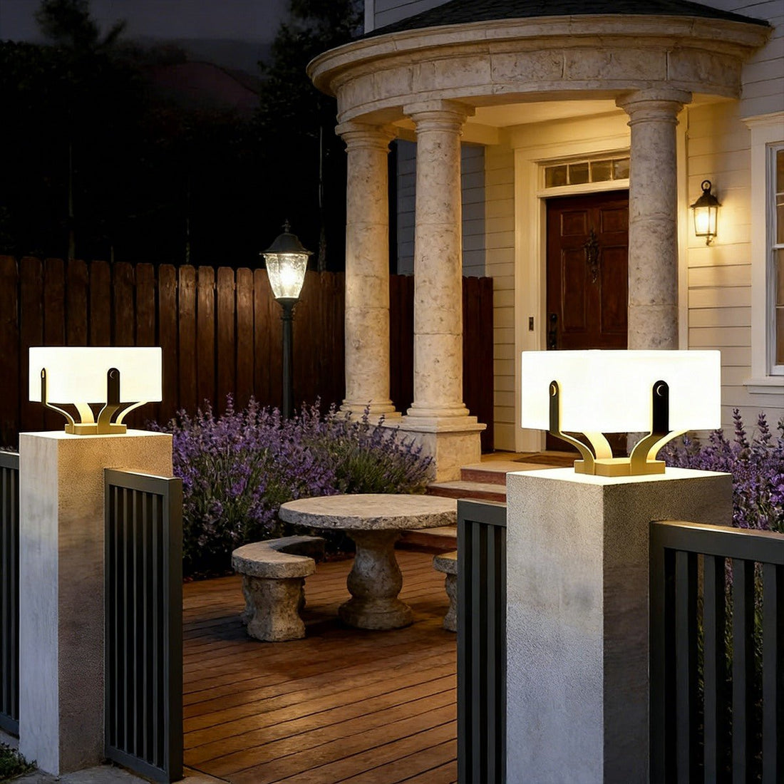 Square IP65 Waterproof LED Creative Modern Fence Post Lights - Flyachilles