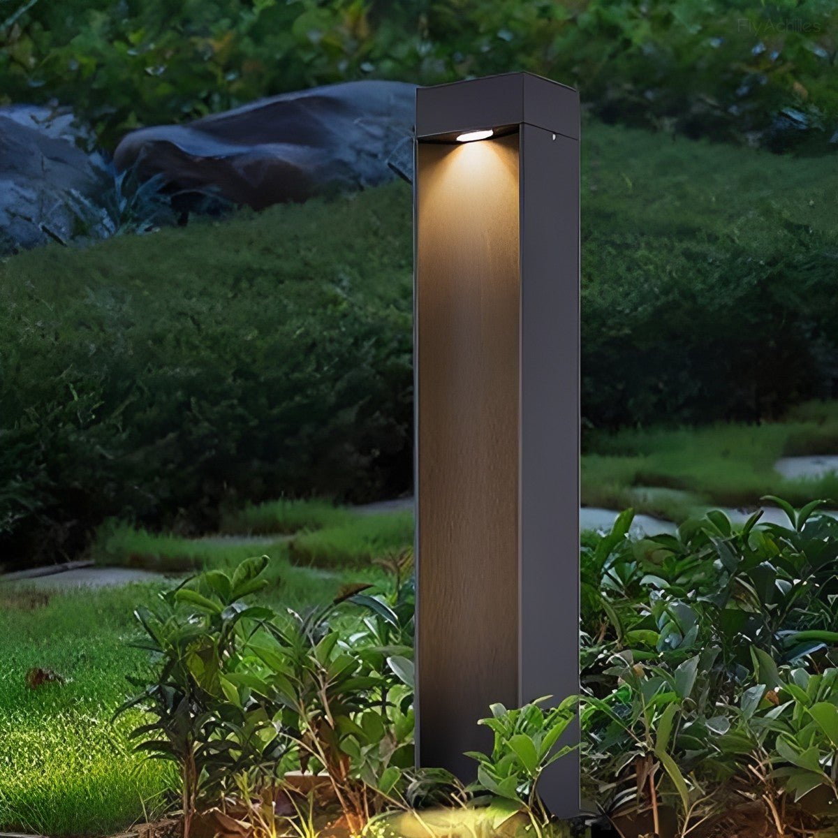 Square LED Waterproof Black Modern Outdoor Lawn Light Path Lights - Flyachilles