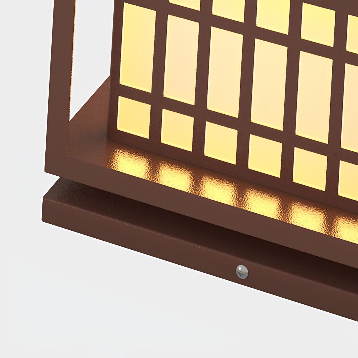 Square LED Waterproof Brown Modern Outdoor Deck Post Lights Pillar Light Column - Flyachilles