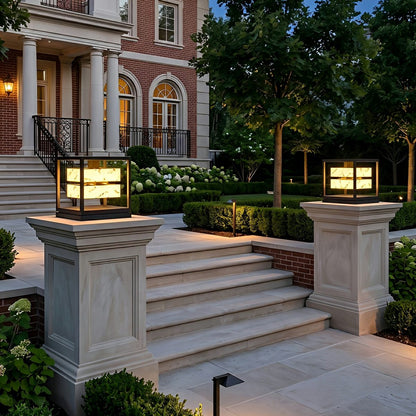 Square LED Waterproof Modern Outdoor Deck Lights Pillar Light Post Caps Lights - Flyachilles