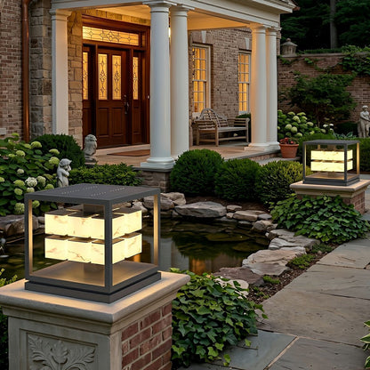Square LED Waterproof Modern Outdoor Deck Lights Pillar Light Post Caps Lights - Flyachilles