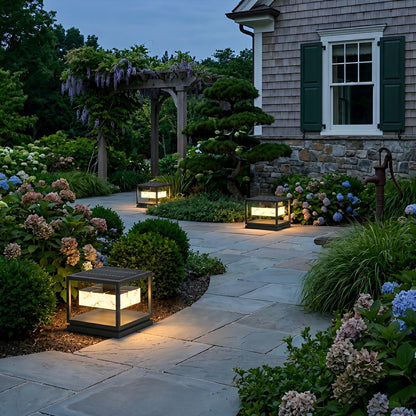 Square LED Waterproof Modern Outdoor Deck Lights Pillar Light Post Caps Lights - Flyachilles