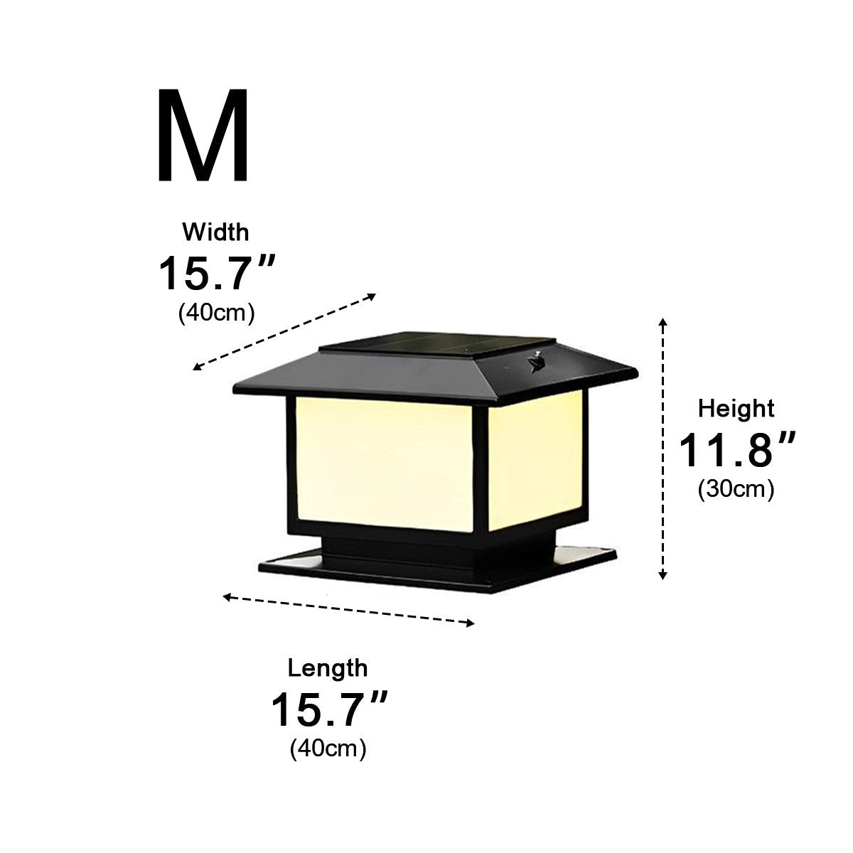 Square LED Waterproof Solar Fence Post Cap Lights Column Lamp - Flyachilles