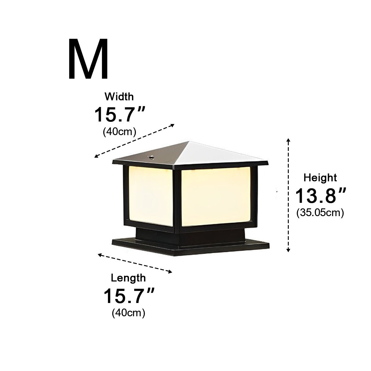 Square LED Waterproof Solar Fence Post Cap Lights Column Lamp - Flyachilles
