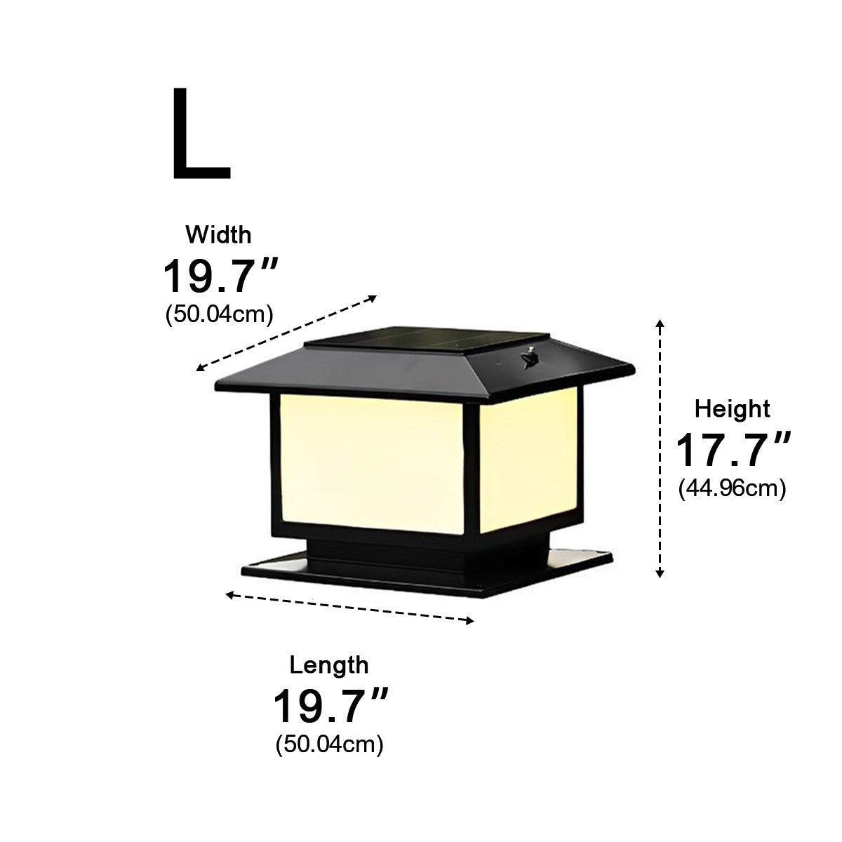 Square LED Waterproof Solar Fence Post Cap Lights Column Lamp - Flyachilles