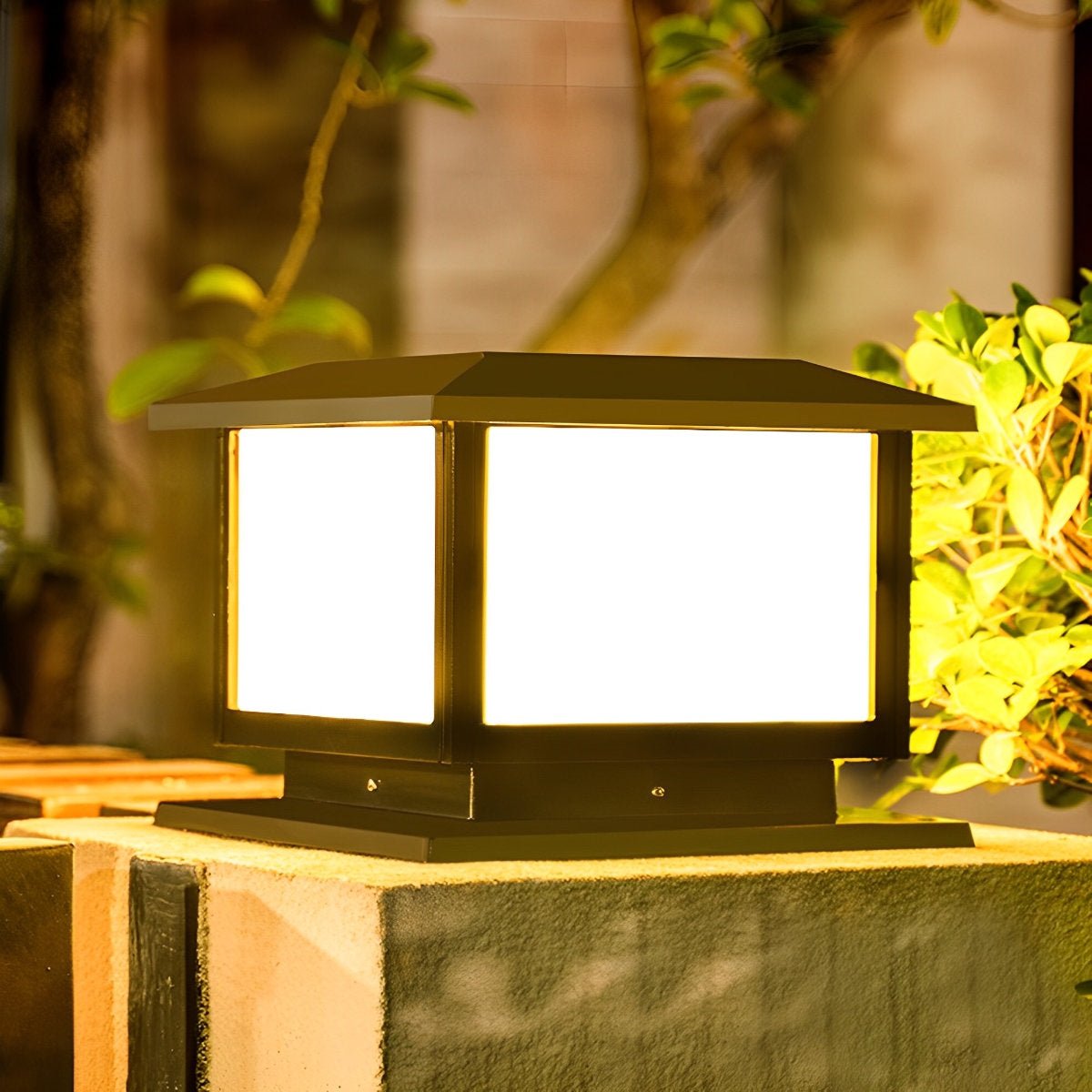 Square LED Waterproof Solar Fence Post Cap Lights Column Lamp - Flyachilles
